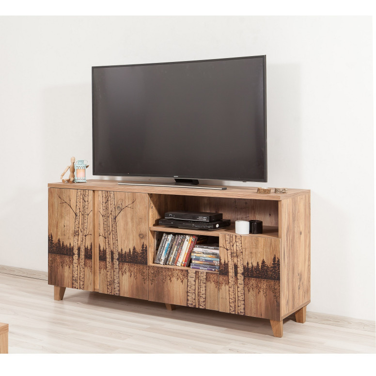 Comoda TV Salvador, Model Marina, 160x76x45 cm, Multicolor