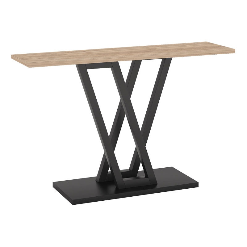 Consola Model Wirmo, Natur/Negru, 110x30x80 cm
