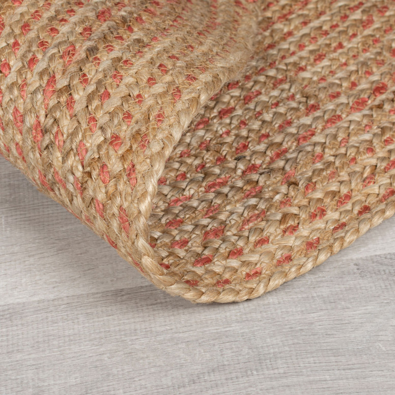 Covor Capri Jute Circle Natural/Corai 133X133 cm, rotund, Flair Rugs - 2 | YEO