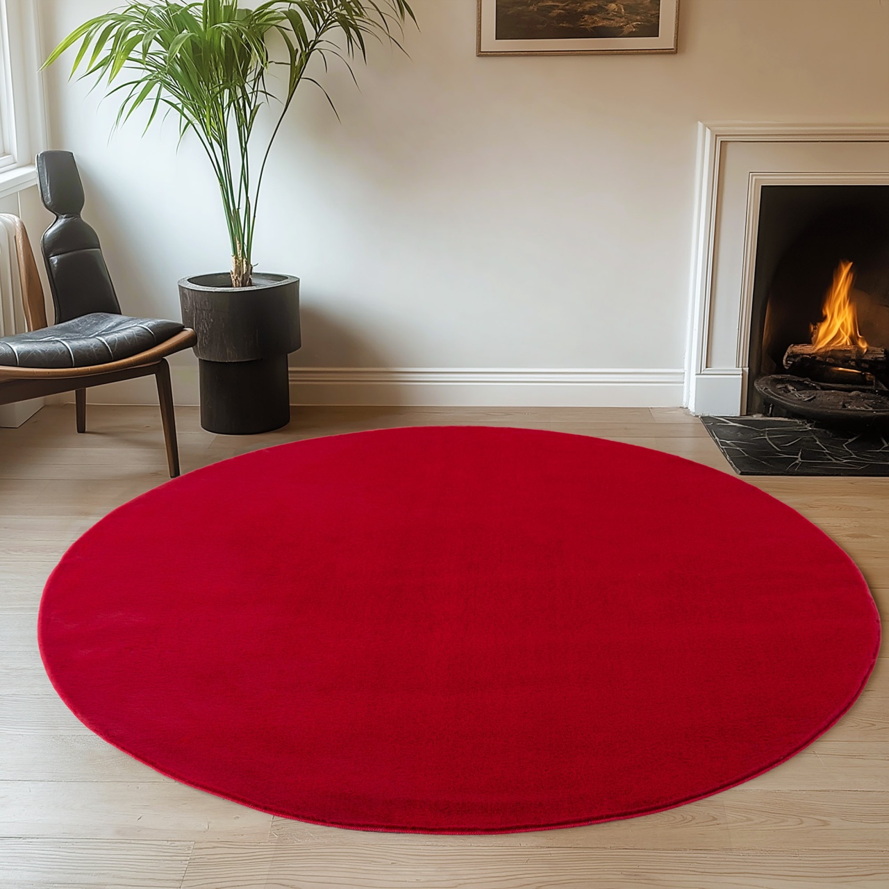 Covor Joy Rosu, Rotund, D160 cm