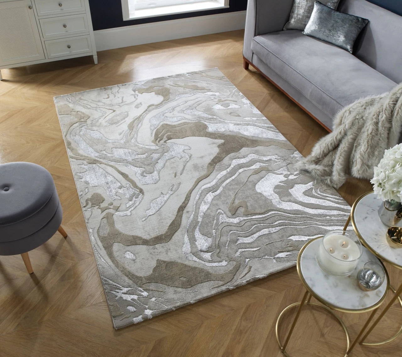 Covor Marbled Natural 240X340 cm, Flair Rugs - 1 | YEO