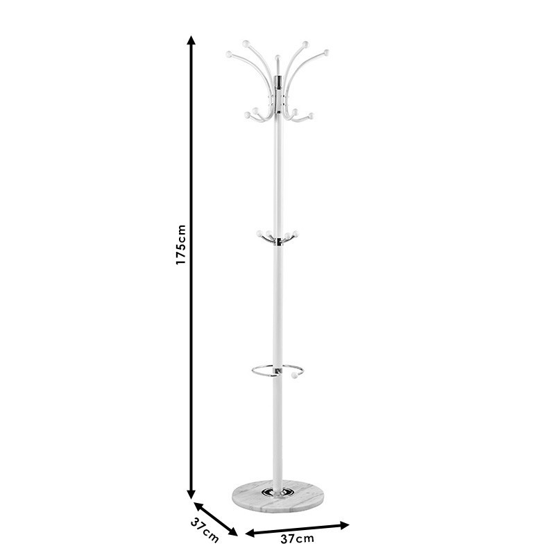 Cuier tip pom Model Nicolo, Alb, 37x37x175 cm - 4 | YEO