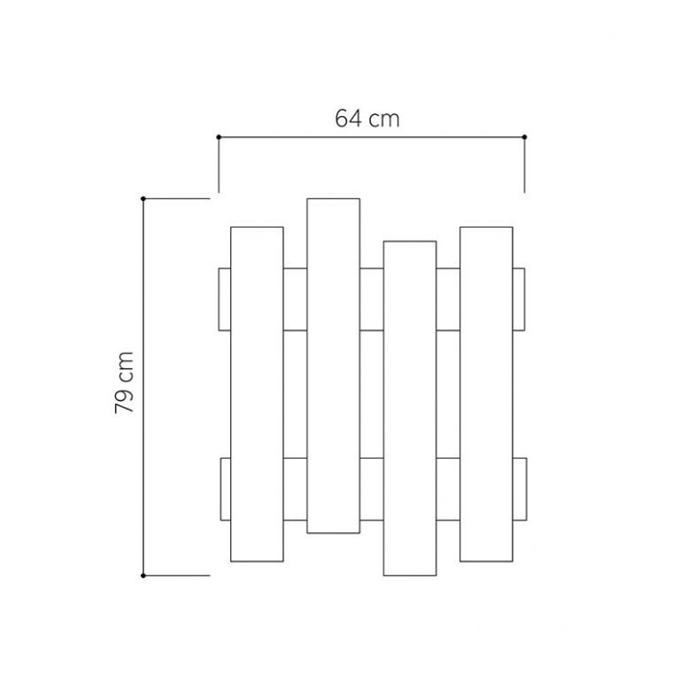 Cuier Wave Alb 64x4x81 cm - 2 | YEO