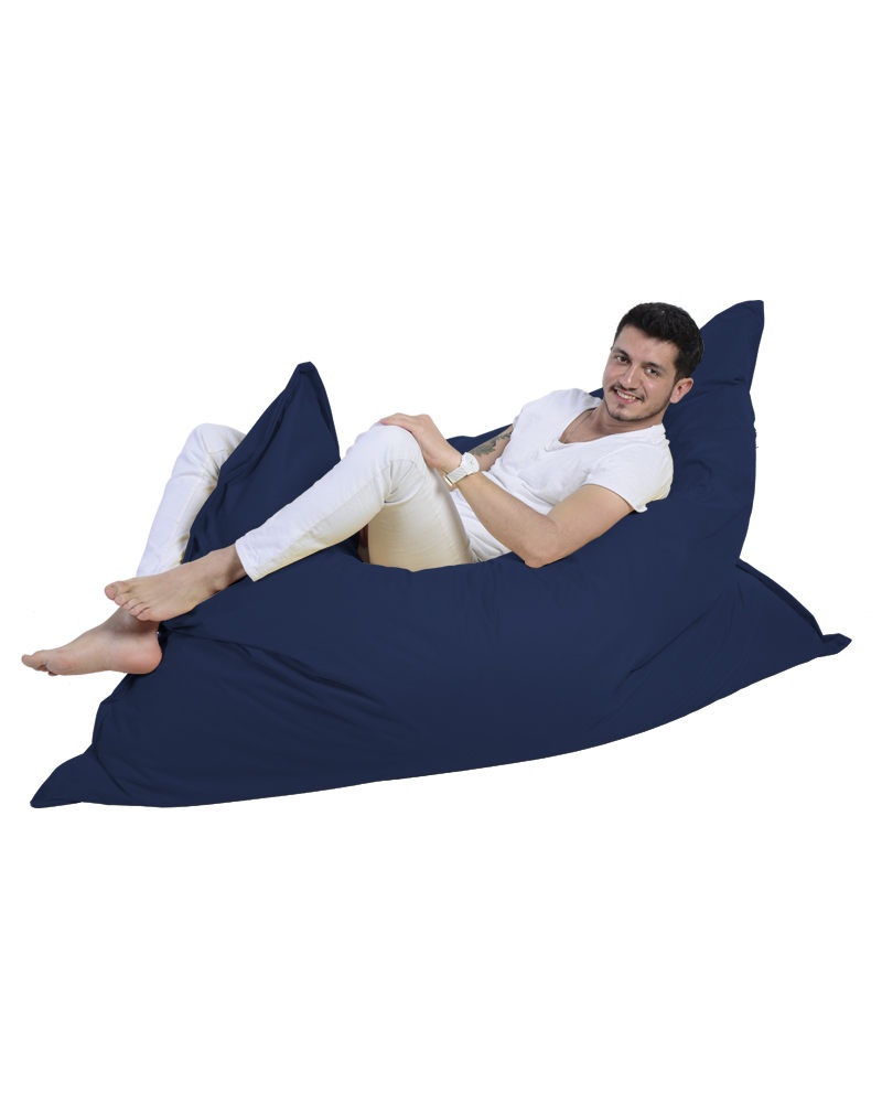 Fotoliu de Grădină tip Bean Bag Model Giant Pillow 140x180, Albastru închis - 2 | YEO