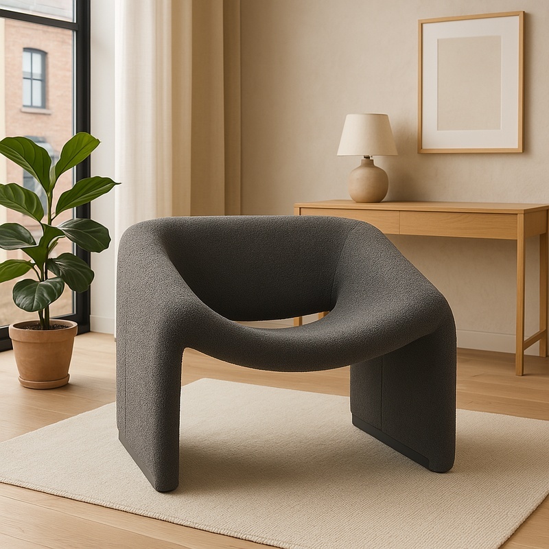Fotoliu Model Clous, Gri grafit, 86x77x73.5 cm - 1 | YEO
