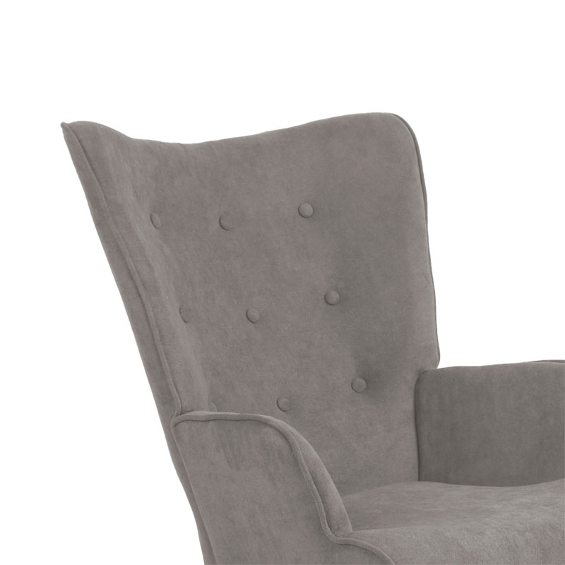 Fotoliu Model Fluffy V1, Gri/Natur, 75x69x96 cm - 4 | YEO