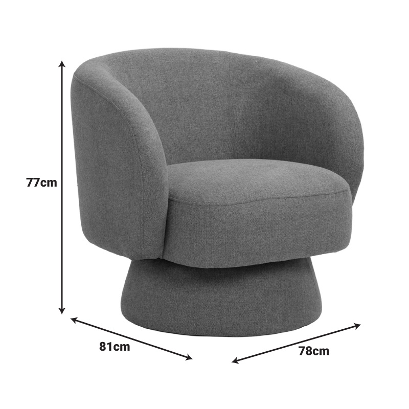 Fotoliu Model Kreslo, Galben, 78x81x77 cm - 4 | YEO