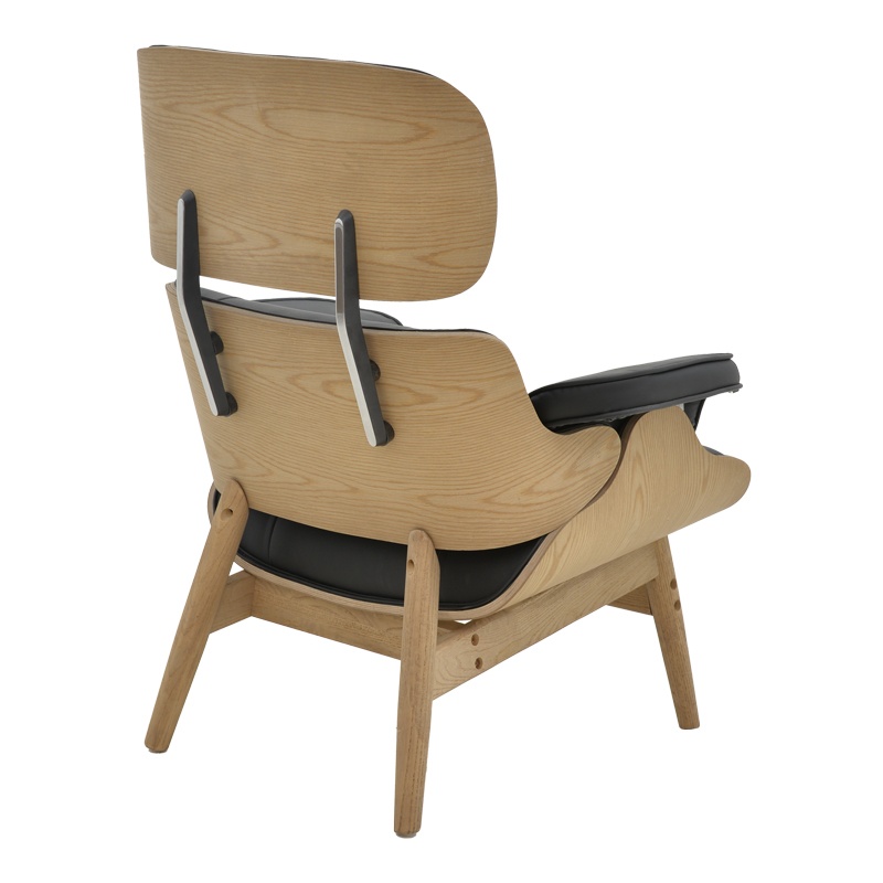 Fotoliu Model Mirto, Negru/Nuc, 80x80x96.5 cm - 1 | YEO
