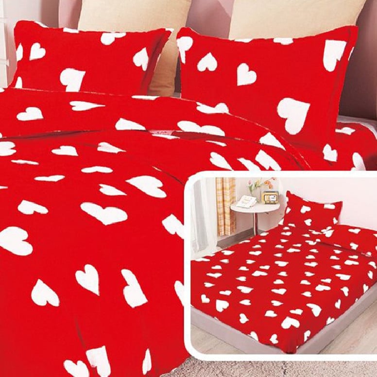 Lenjerie cu elastic 180x200 Love Heart (Cocolino) - 1 | YEO