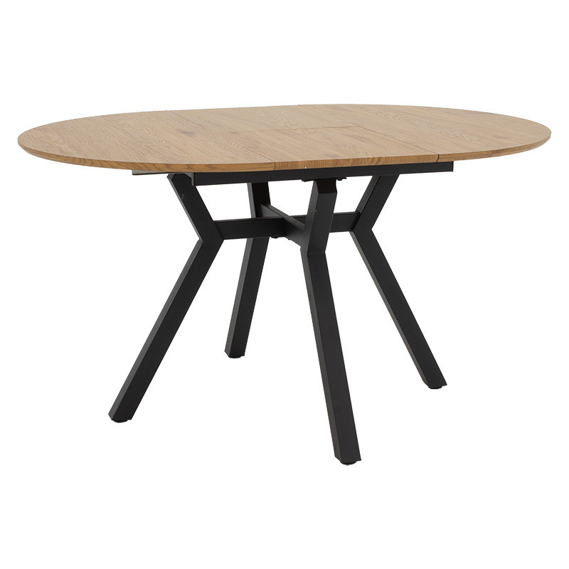Masa Extensibila Model Cheyenne, 100-140x100x75 cm, Negru/Stejar sonoma