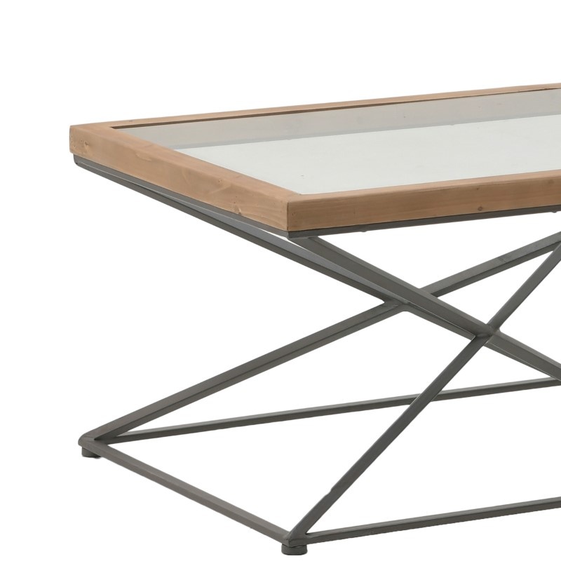 Masuta de Cafea Model Cena, Negru/Natur, 121x61x45 cm - 1 | YEO