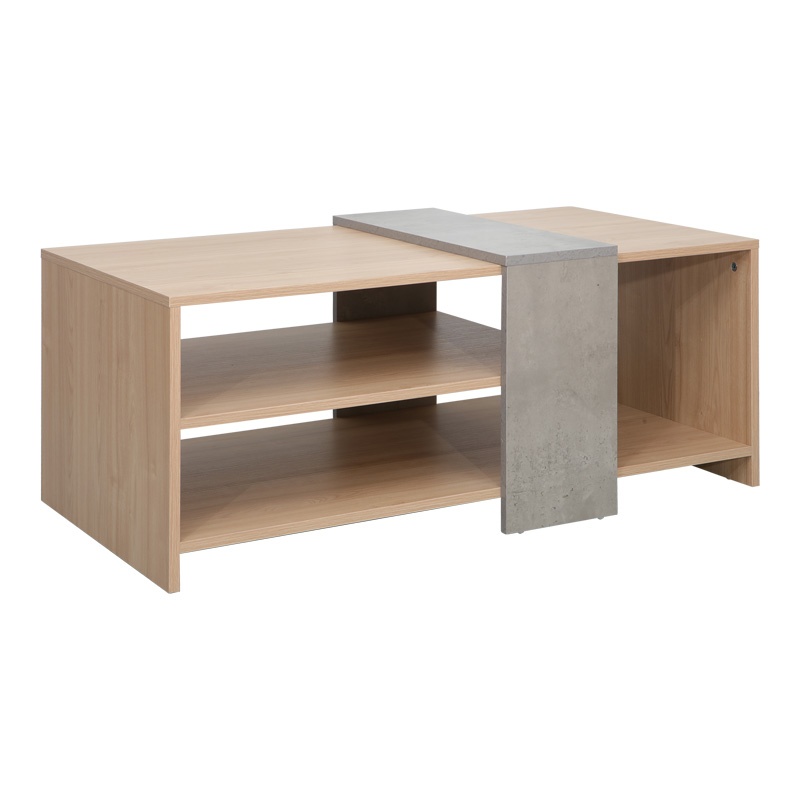 Masuta de Cafea Model Cozeto, Natur/Gri, 100x53x41.5 cm