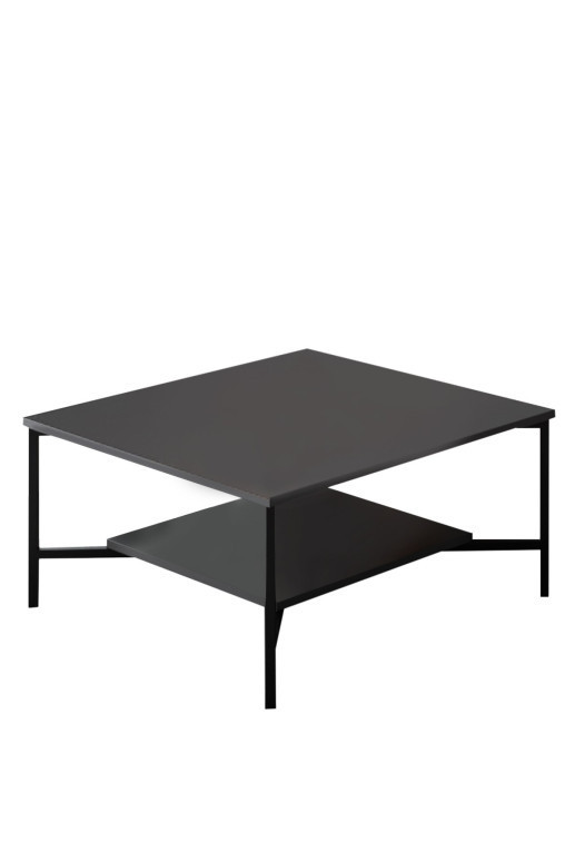 Masuta de Cafea Model Hank, 80X80X40 cm, Antracit/Negru - 2 | YEO