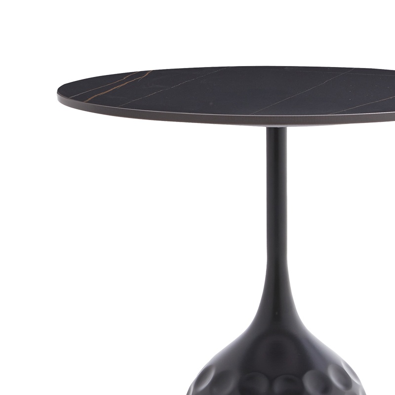 Masuta de Cafea Model Kousien, Negru, D50x60 cm - 1 | YEO