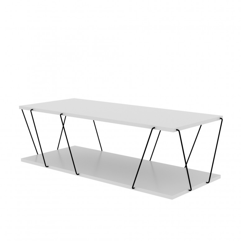 Masuta de Cafea Model Marquez, 120x50x30 cm, Alb - 2 | YEO