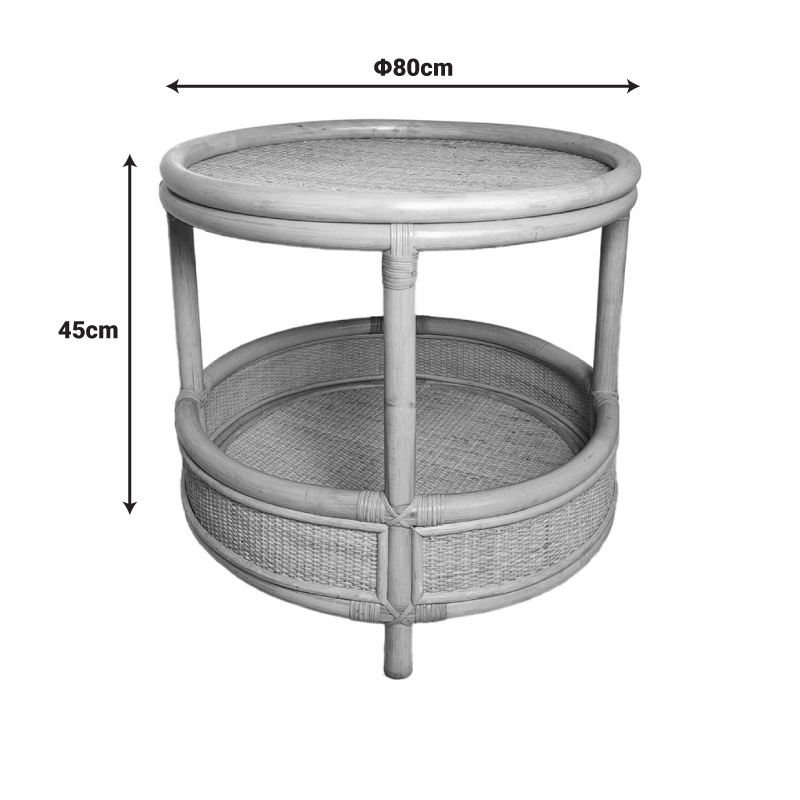 Masuta de Cafea Model Moody, Natur, D55x51 cm - 4 | YEO
