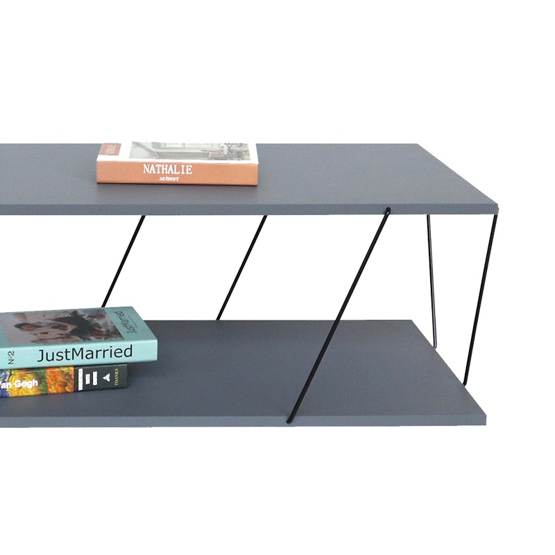 Masuta de Cafea Model Tars, Gri/Negru - 2 | YEO