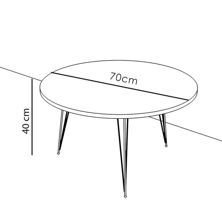 Masuta de Cafea Nidra Maro 70x40 cm - 3 | YEO