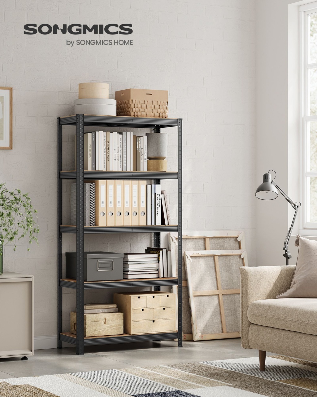 Raft Metalic Model Jovanni, Negru, 180x90x40 cm - 1 | YEO