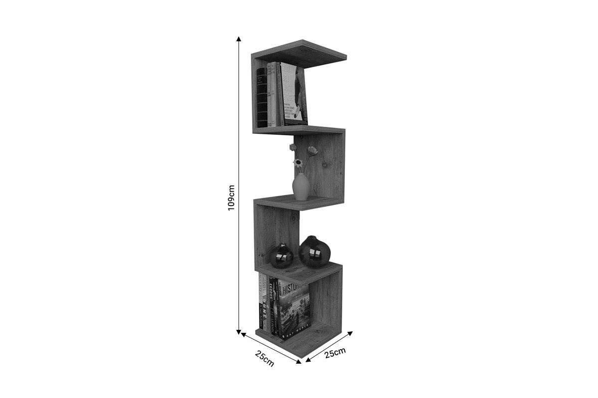 Raft Suspendat Model Emery, Alb, 25x25x109 cm - 1 | YEO