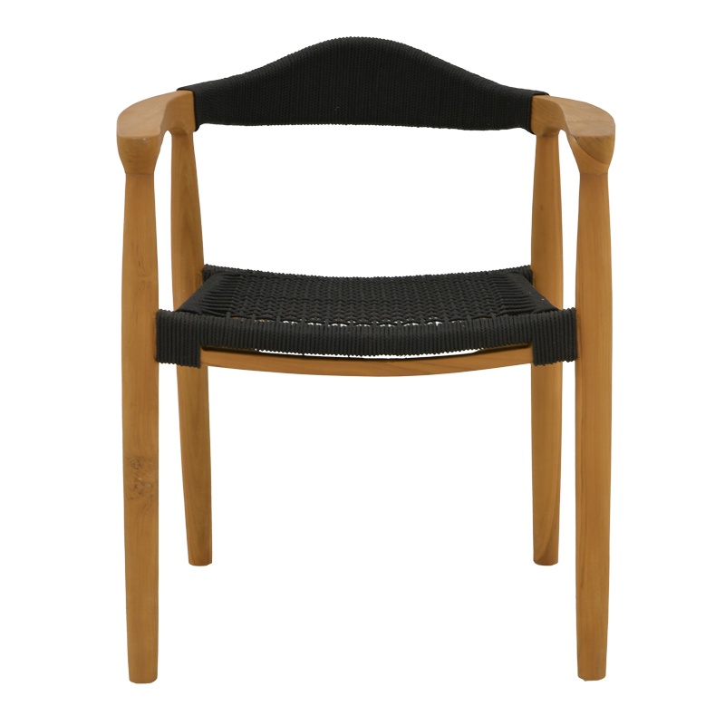 Scaun cu Brate Model Ganny, Negru, 59x56x71 cm - 3 | YEO