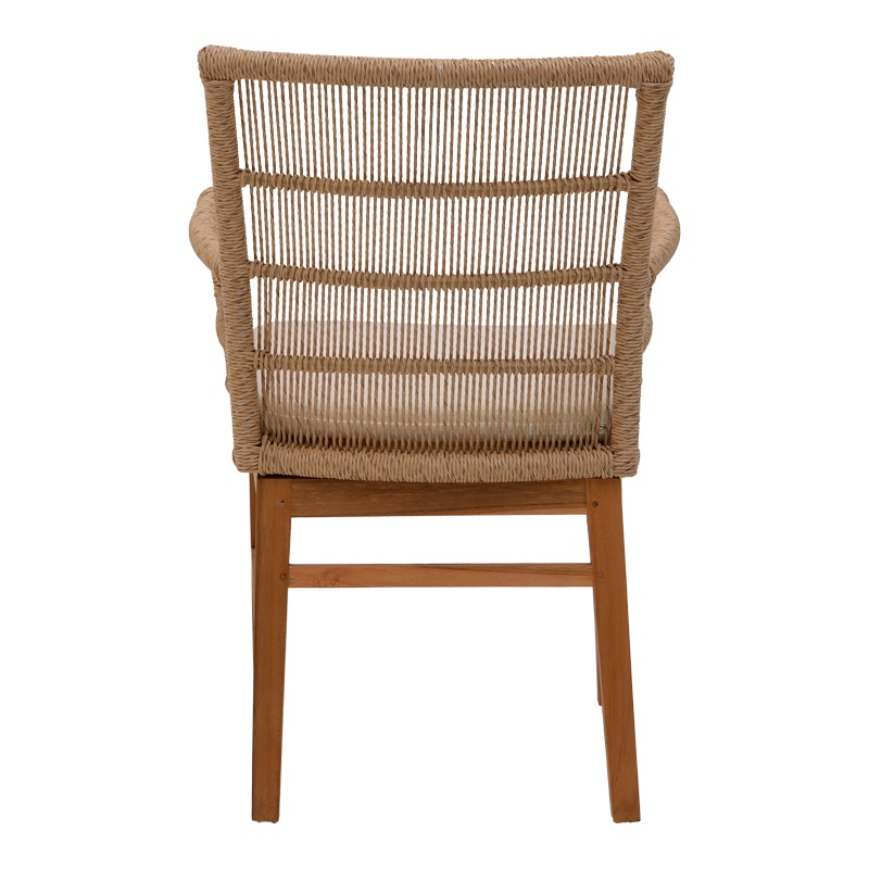 Scaun cu Brate Model Inca, Natur/Bej, 60x61x90 cm - 4 | YEO
