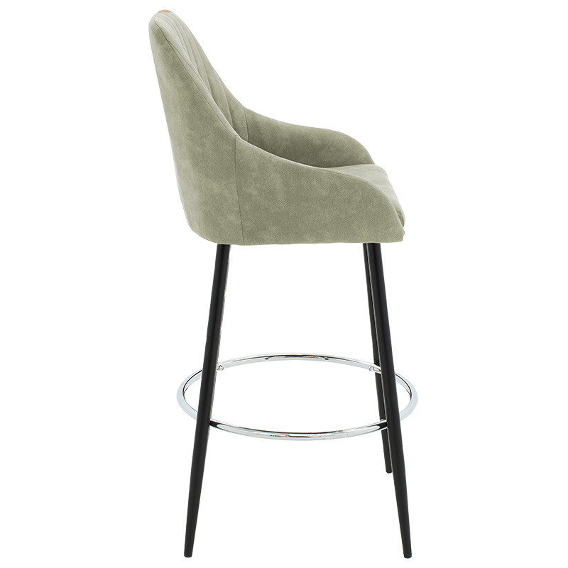 Scaun de bar Model Cody, Verde/Negru, 49x51x98 cm - 2 | YEO