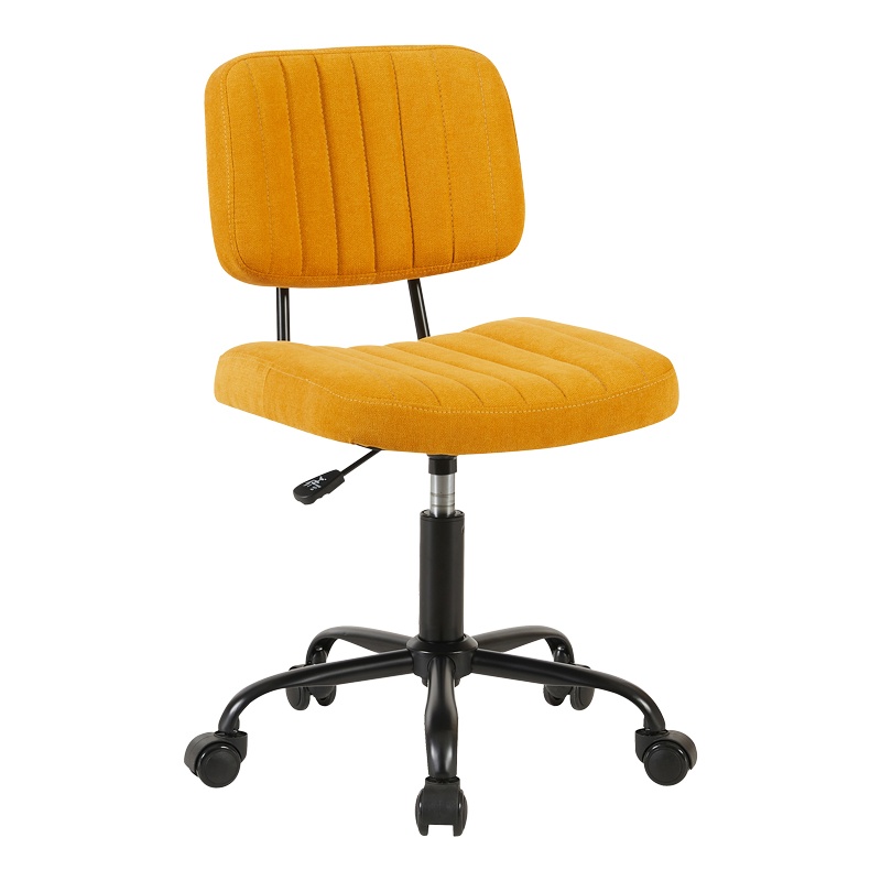 Scaun de birou Warra, galben, 50x52x76-86 cm