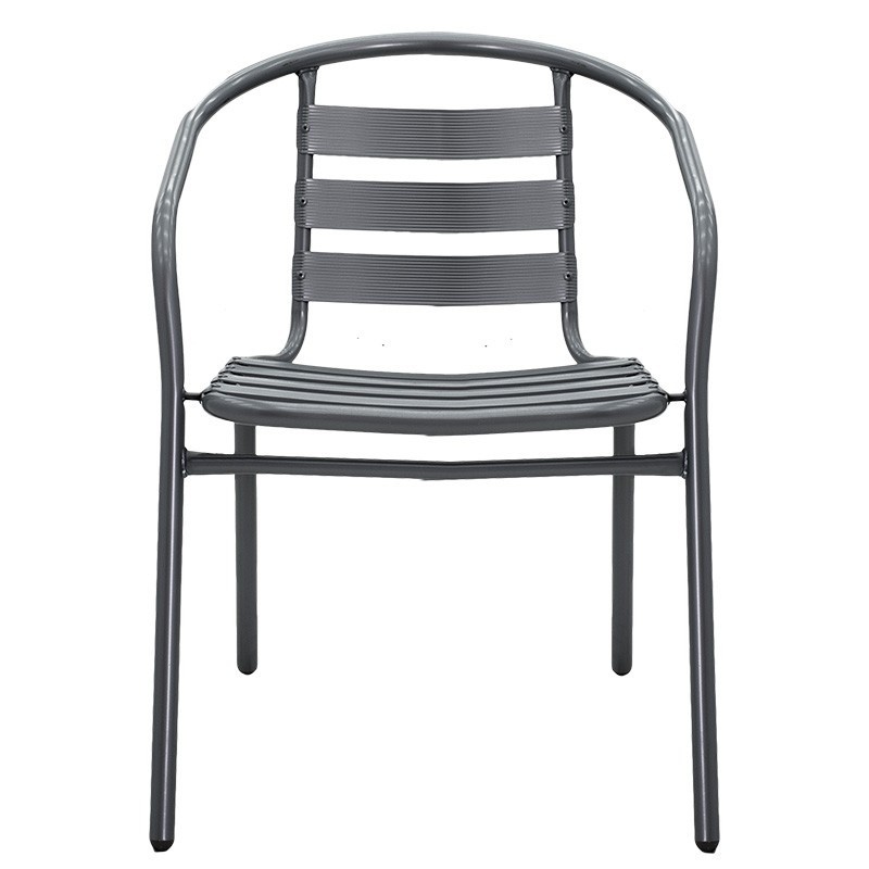 Scaun exterior Tade din metal de culoare gri inchis - 3 | YEO