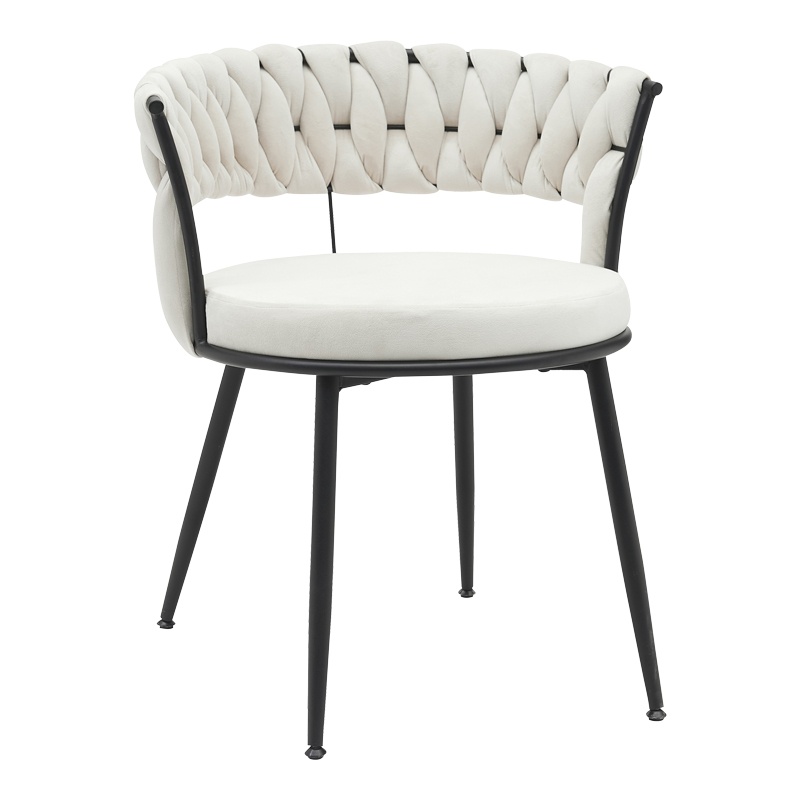 Scaun Model Alkia, Crem/Negru, 60x57x68 cm