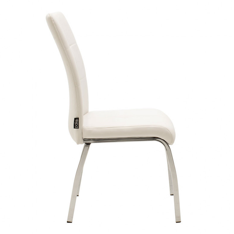 Scaun Model Ariadne, Alb/Crom, 43x63x96 cm - 2 | YEO
