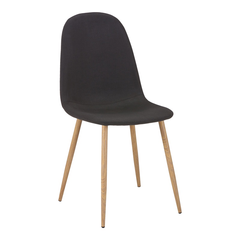 Scaun Model Bella, Antracit/Natur, 43x52x88 cm