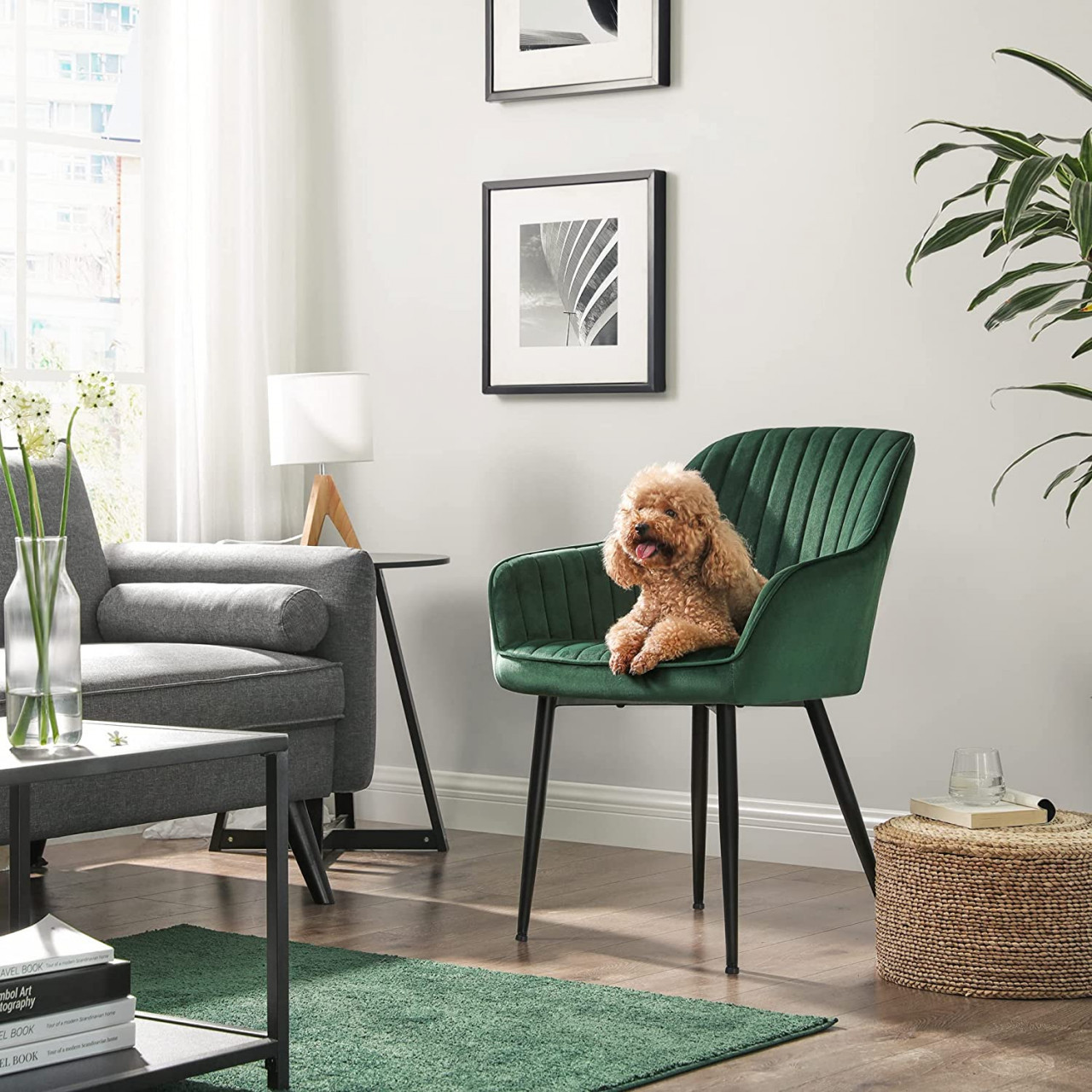 Scaun Model Dixon, Verde, 62.65x60x85 cm - 1 | YEO