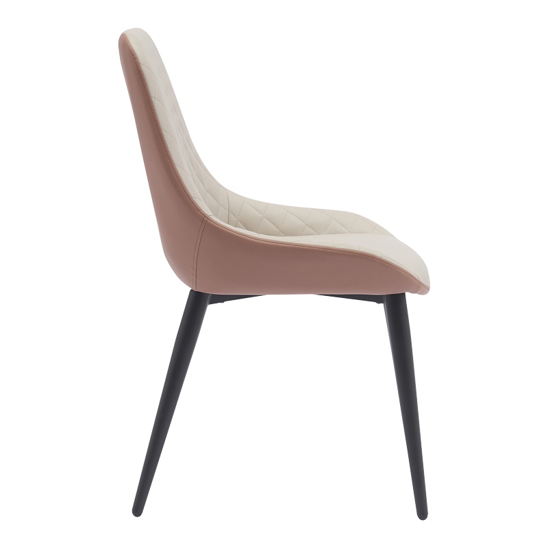 Scaun Model Komme, Bej/Maro, 49x57x84 cm - 3 | YEO