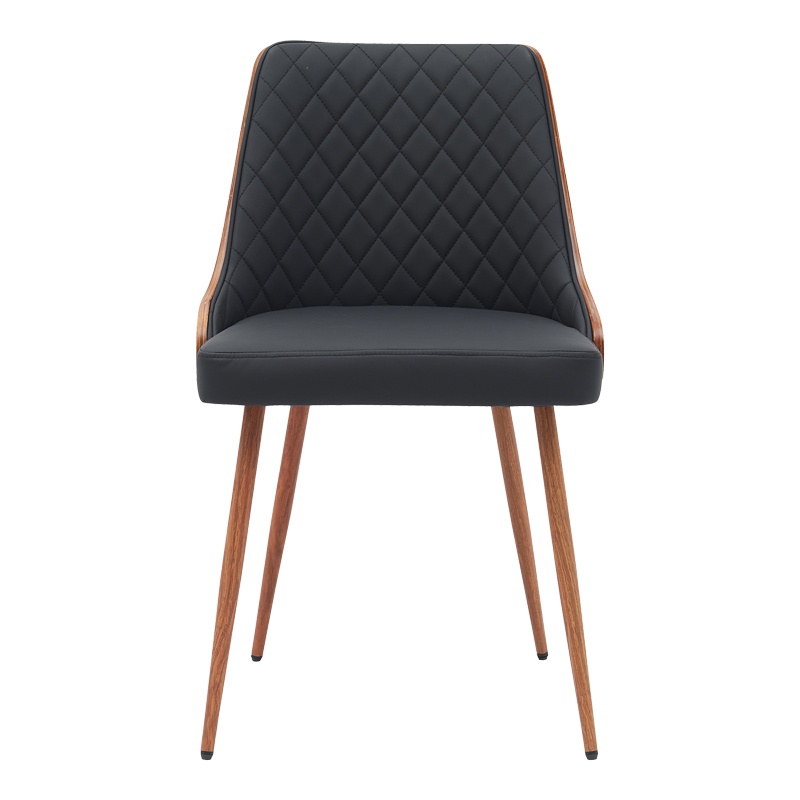 Scaun Model Korome, Negru/Nuc, 50x58.5x78 cm - 3 | YEO