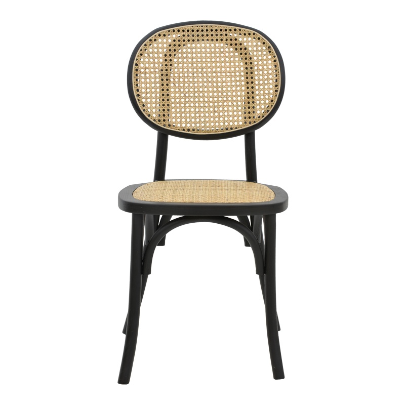 Scaun Model Zoel, Natur/Negru, 45x52x82 cm - 3 | YEO