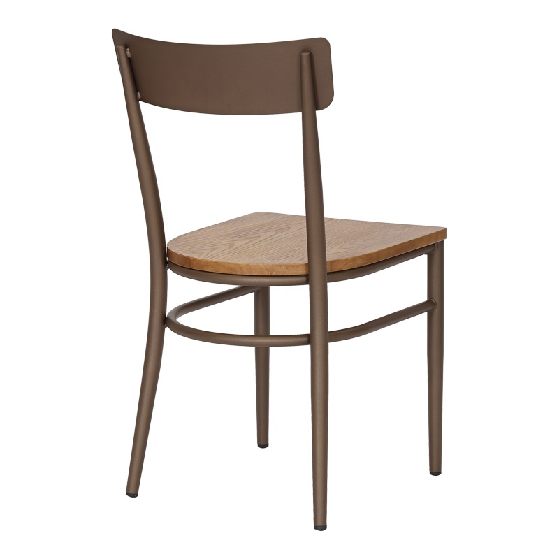 Scaun Zerca, maro/natural, 49x44x82 cm - 3