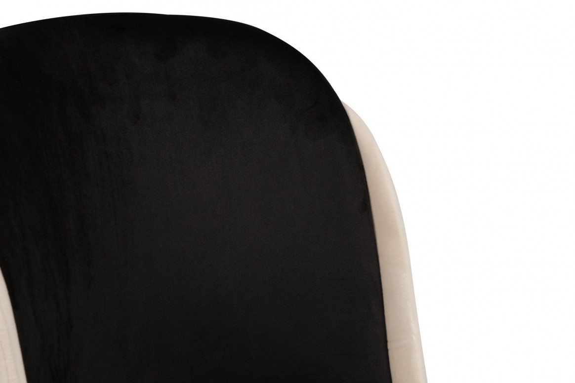 Set 4 scaune Model Dore, Crem/Negru, 54x55x86 cm