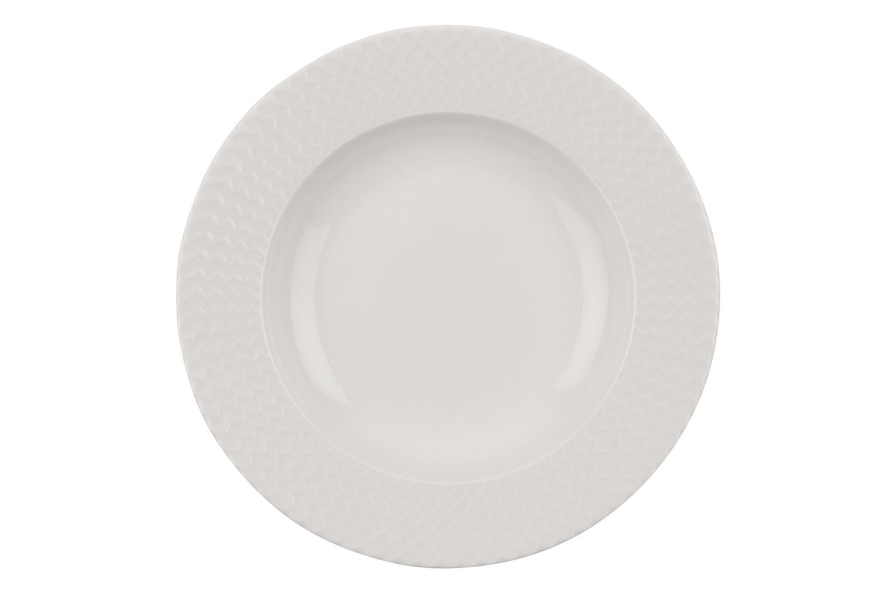 Set farfurii servire, 24 bucati Villa-Servisa Alb 22x22x2 cm