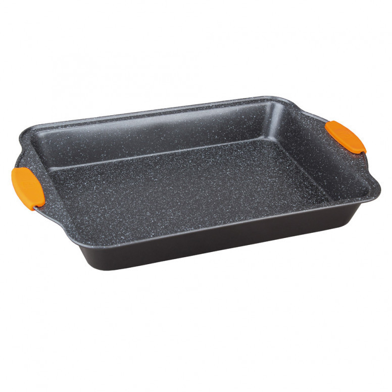 Tava pentru Copt cu Maner de Silicon, 36 cm, Orange BH/1140