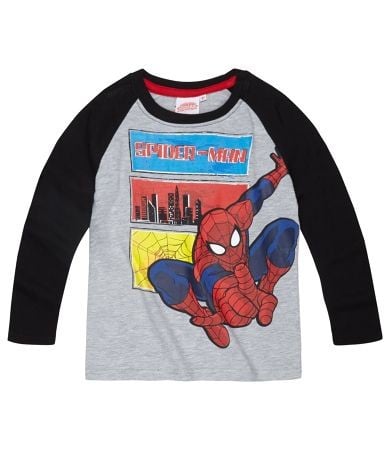 Tricou gri cu maneca lunga Spider-Man