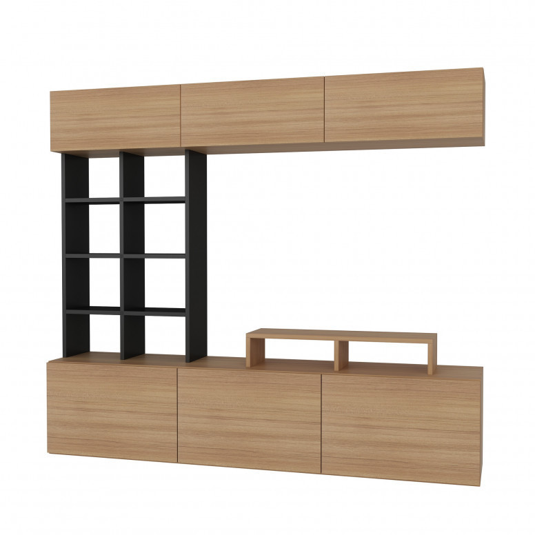 Ansamblu Comoda TV Sasa Teak-Negru - 3 | YEO