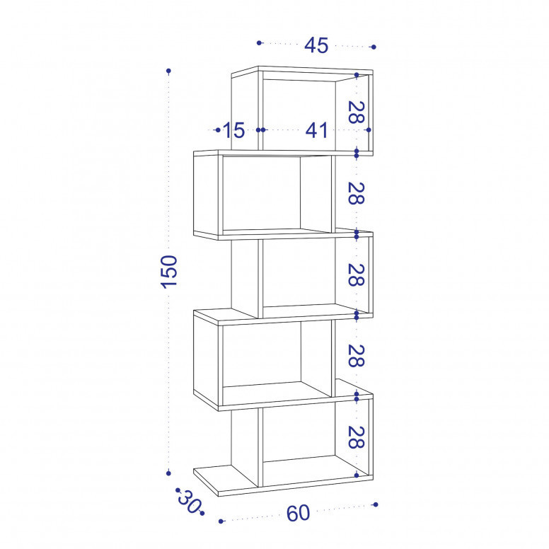 Biblioteca Salvador, Model Meric, Alb - 3 | YEO