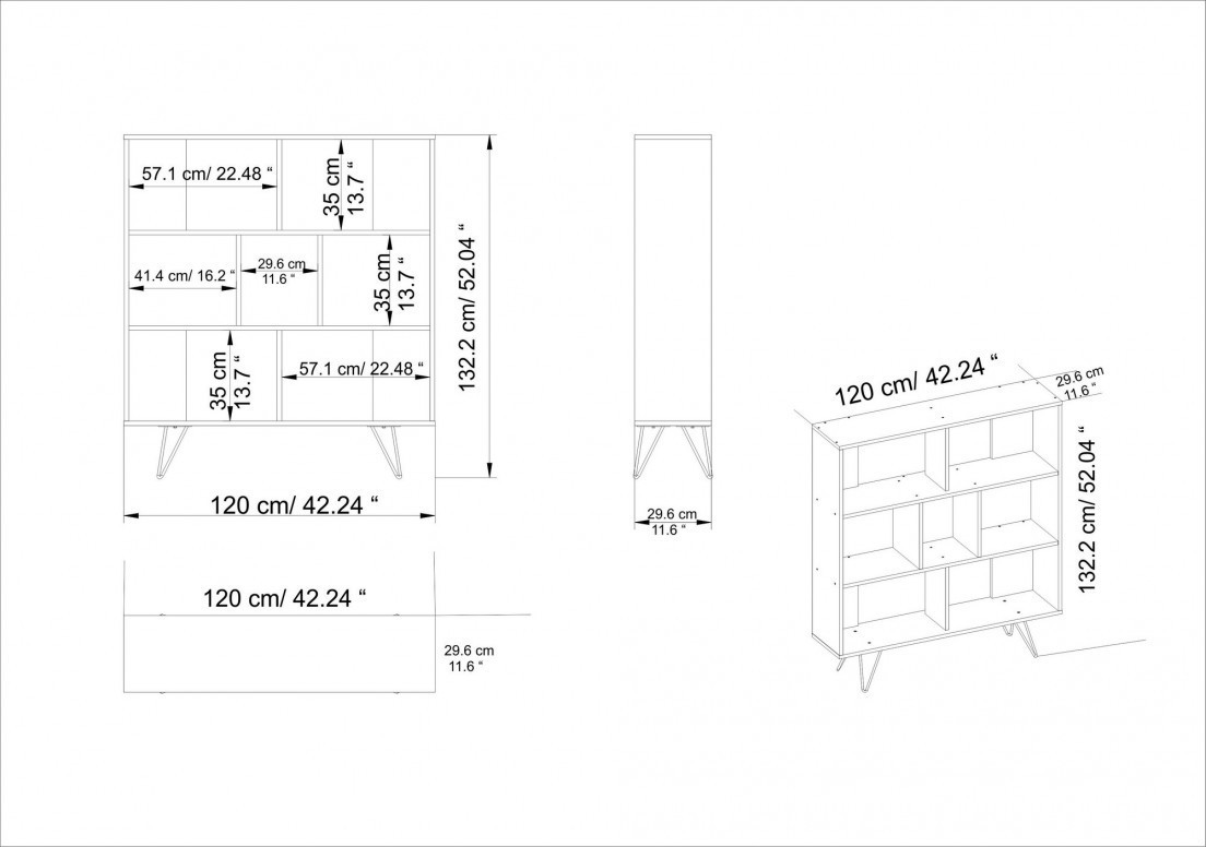 Biblioteca Salvador, Model Mistico, Alb - 4 | YEO