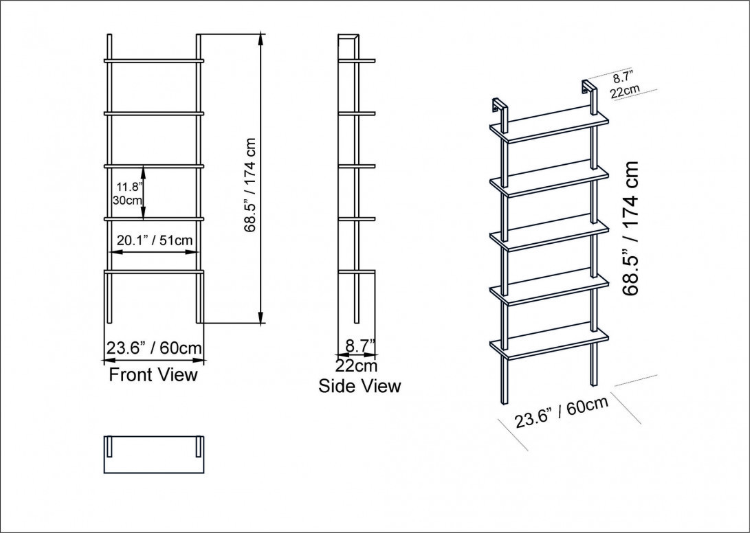 Biblioteca Salvador, Model Piante, Nuc/Negru - 4 | YEO