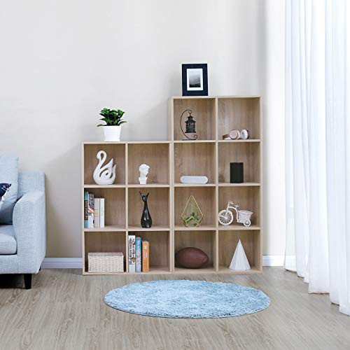 Biblioteca Vasagle, Model Florence, 129.5x65.5x30 cm, Natur