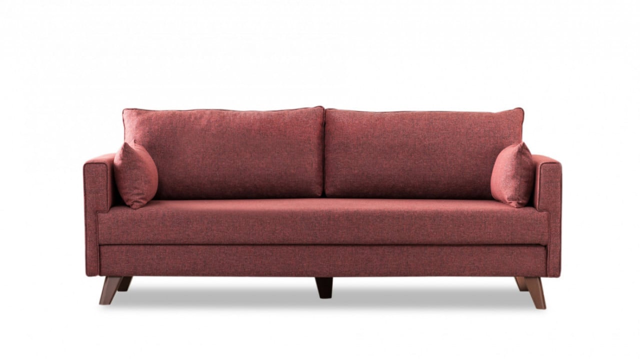 Canapea Extensibila, 3 Locuri Bella Sofa Bed Claret Rosu