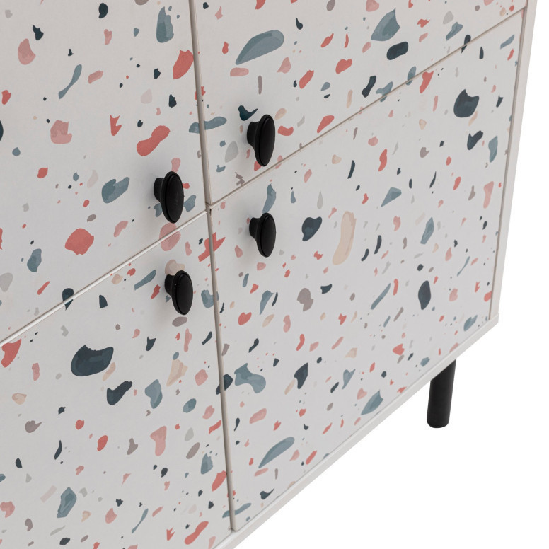 Comoda Model Terrazzo, Multicolor, 95x36x111 cm - 3 | YEO