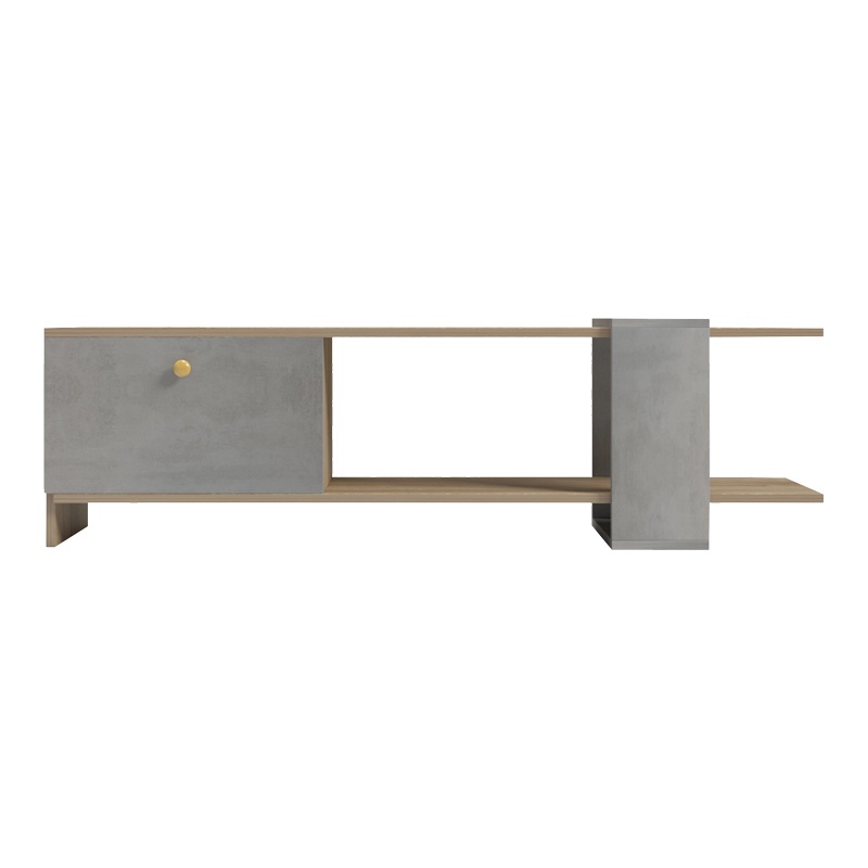 Comodă TV Model Standi, Stejar sonoma/Gri, 120x25x36.8 cm - 1 | YEO