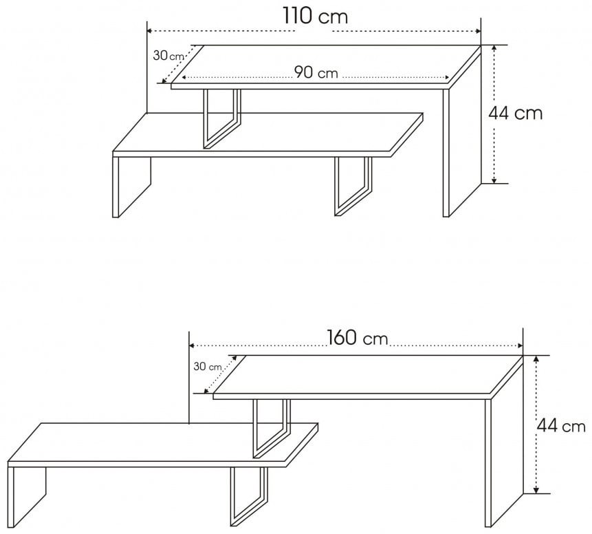 Comoda TV Salvador, Model Ovit, 120x45x30 cm, Antracit